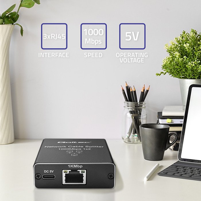 EAN 5901878522494 - Qoltec 52249 switch No administrado Negro imagen 2