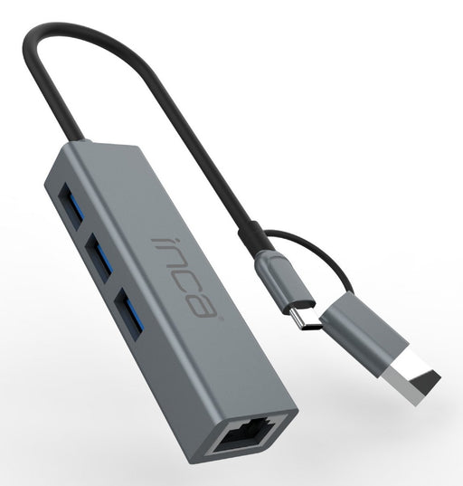 EAN 8681949016226 - Inca IUTP-03TX hub de interfaz USB 3.2 Gen 1 (3.1 Gen 1) Type-A + Type-C 10000 Mbit/s Gris imagen 1