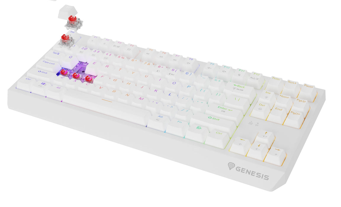 EAN 5901969444469 - GENESIS Thor 230 TKL teclado Juego USB + RF Wireless + Bluetooth QWERTY Inglés de EE. UU. Blanco imagen 2