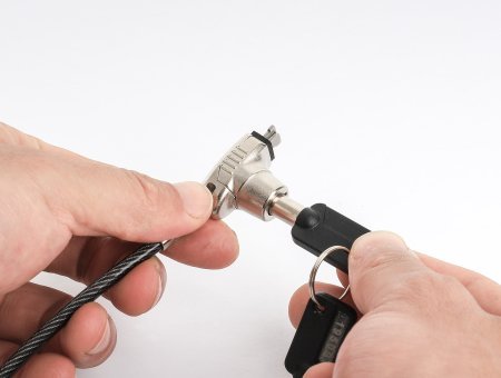 EAN 0766623440486 - Manhattan 440486 cable antirrobo Negro, Translúcido 1,8 m imagen 4