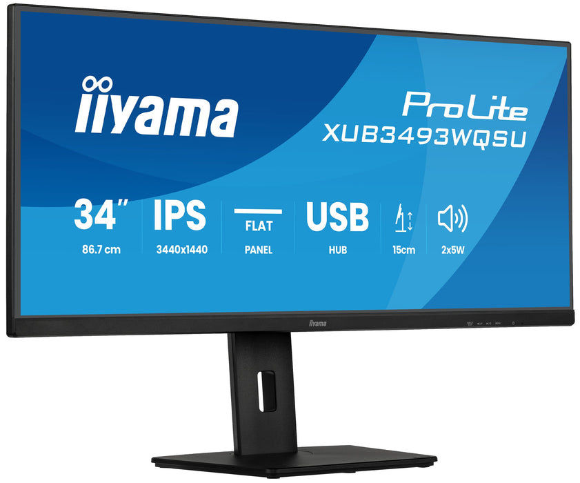 EAN 4948570125609 - iiyama ProLite XUB3493WQSU-B6 pantalla para PC 86,4 cm (34") 1440 x 3440 Pixeles UltraWide Quad HD LED Ne imagen 1
