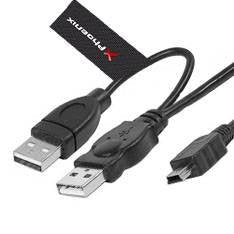 EAN 8436043194789 - Phoenix Technologies 1.5m 2 x USB/Mini USB cable USB USB 2.0 1,5 m Mini-USB B Negro imagen 1