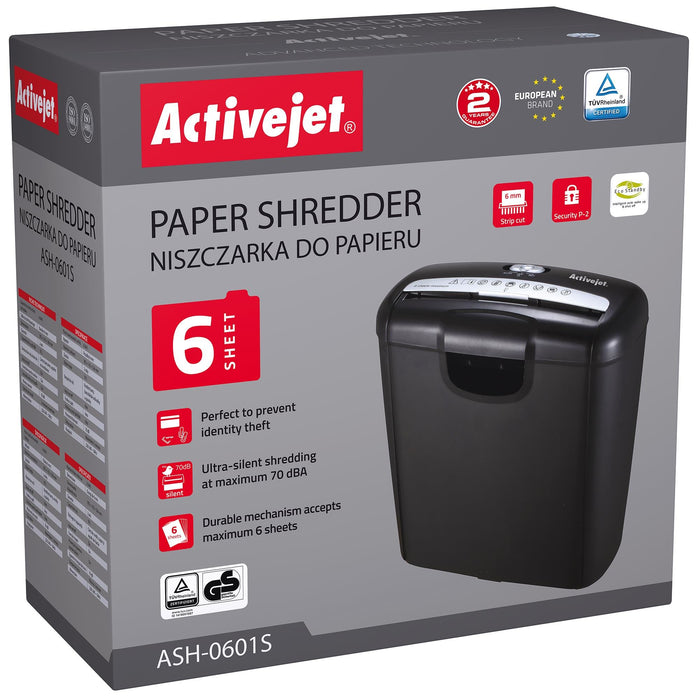 EAN 5901443108528 - Activejet ASH-0601S paper shredder triturador de papel Corte en tiras 22 cm imagen 9