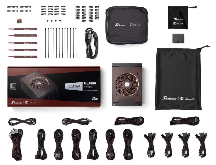 EAN 9010018900248 - Seasonic Prime TX-1600 Noctua Edition unidad de fuente de alimentación 1600 W 24-pin ATX ATX Negro imagen 3