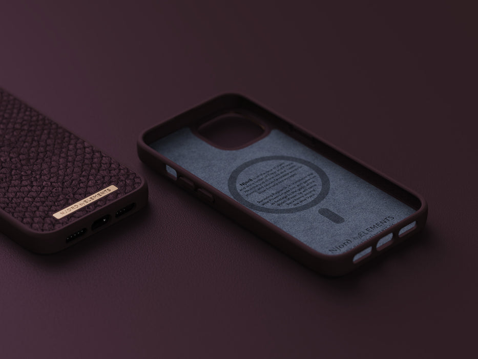 EAN 8720574620573 - Njord byELEMENTS Salmon Leather Magsafe funda para teléfono móvil 15,5 cm (6.1") Rojo imagen 20