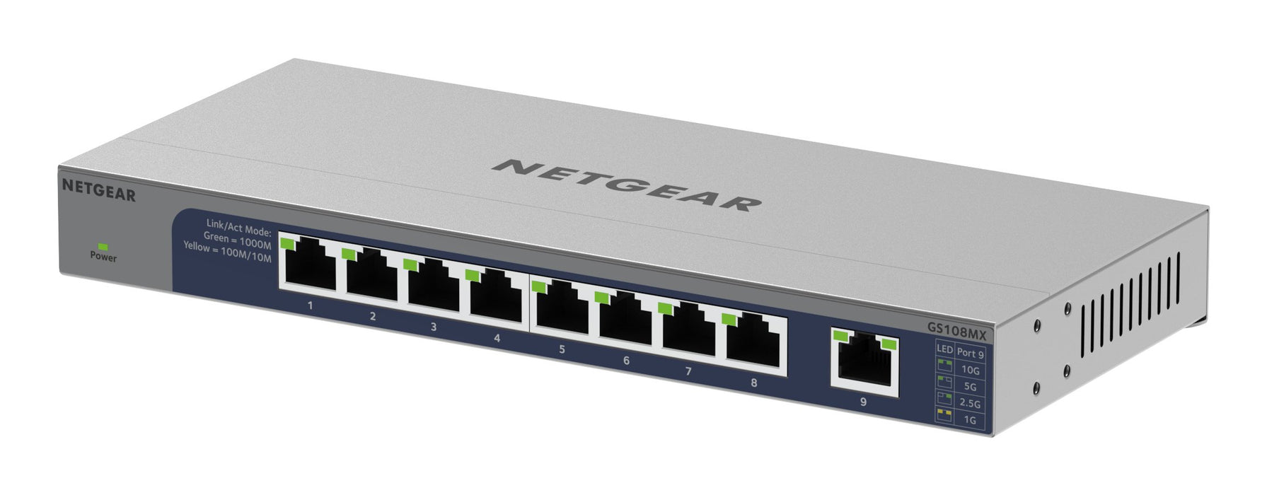 EAN 0606449168396 - NETGEAR GS108MX-100EUS switch No administrado L2 Gigabit Ethernet (10/100/1000) Montaje en pared/escritor imagen 8