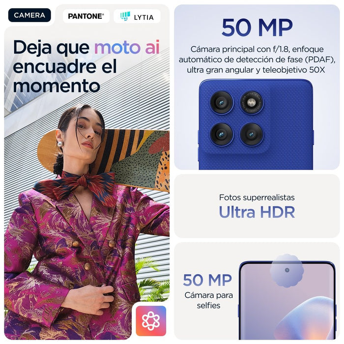 EAN 0840023288876 - Motorola edge 60 pro 16,9 cm (6.67") SIM doble Android 15 5G USB Tipo C 12 GB 512 GB 6000 mAh Azul imagen 15