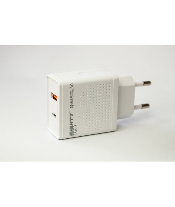EAN 8425402168660 - Eightt EQC3 cargador de dispositivo móvil Universal Blanco Corriente alterna Carga rápida Interior imagen 3
