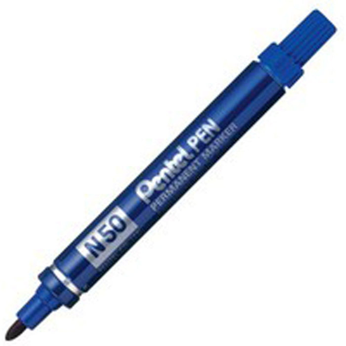 EAN 4902506985293 - Pentel N 50 marcador permanente Punta redonda Azul 12 pieza(s) imagen 1