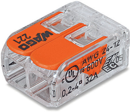 EAN 4050821808435 - Wago 221-412 conector Cage Clamp Naranja, Transparente imagen 2