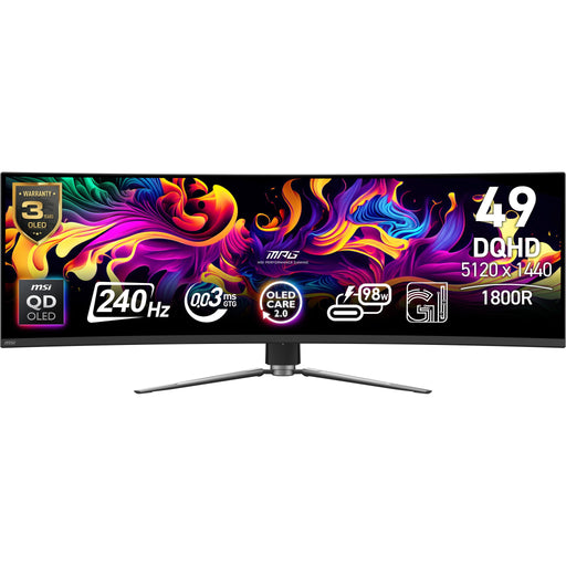 EAN 4711377252560 - MSI MPG 491CQPXDE QD-OLED pantalla para PC 124,5 cm (49") 5120 x 1440 Pixeles Dual QHD Negro imagen 1