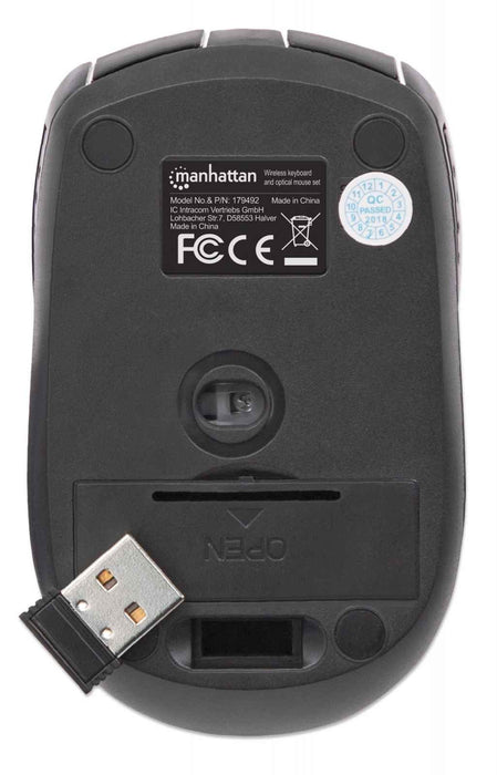 EAN 0766623179492 - Manhattan 179492 teclado Ratón incluido Oficina RF inalámbrico Alemán Negro imagen 4