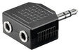 EAN 4051366111042 - Goobay 11104 cambiador de género para cable 3.5 mm 2 x 3.5 mm Negro imagen 1