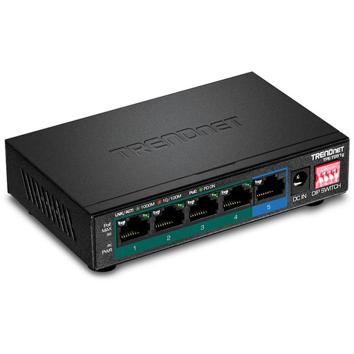 EAN 0710931162080 - Trendnet TPE-TG51G switch Gigabit Ethernet (10/100/1000) Energía sobre Ethernet (PoE) Negro imagen 1