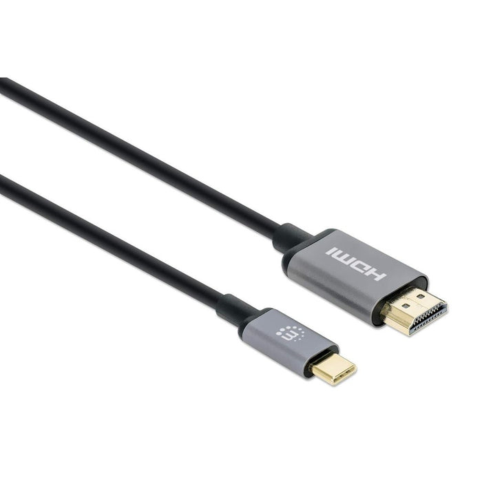 EAN 0766623153591 - Manhattan 153591 adaptador de cable de vídeo 1 m HDMI tipo A (Estándar) USB Tipo C Negro, Gris imagen 2
