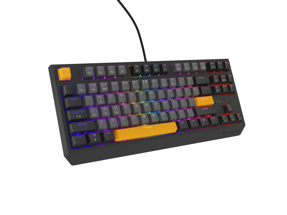 EAN 5901969443325 - GENESIS Thor 230 TKL teclado Juego USB + RF Wireless + Bluetooth QWERTY Negro, Gris, Naranja imagen 16