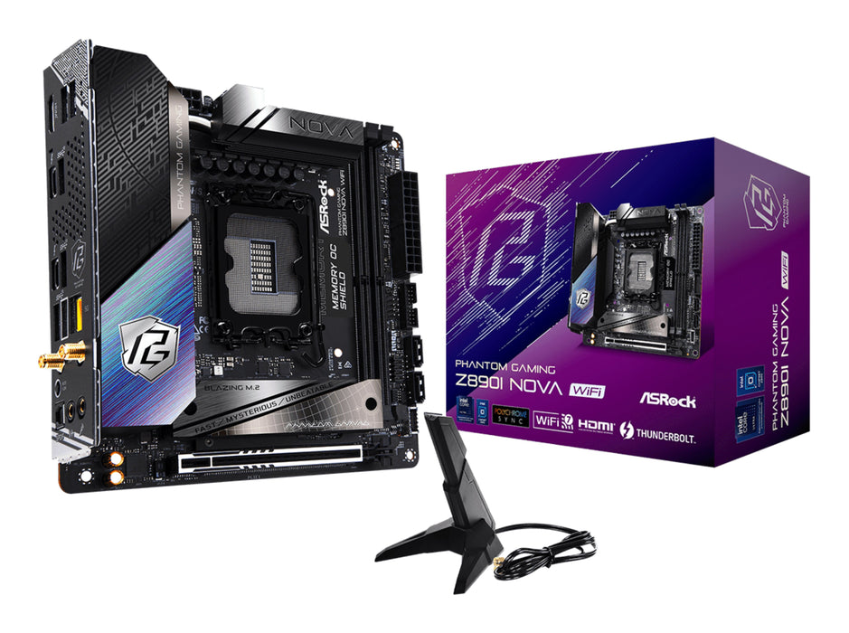 EAN 4710483949739 - Asrock Phantom Gaming Z890I Nova WiFi Intel Z890 LGA 1851 (Socket V1) mini ITX imagen 1