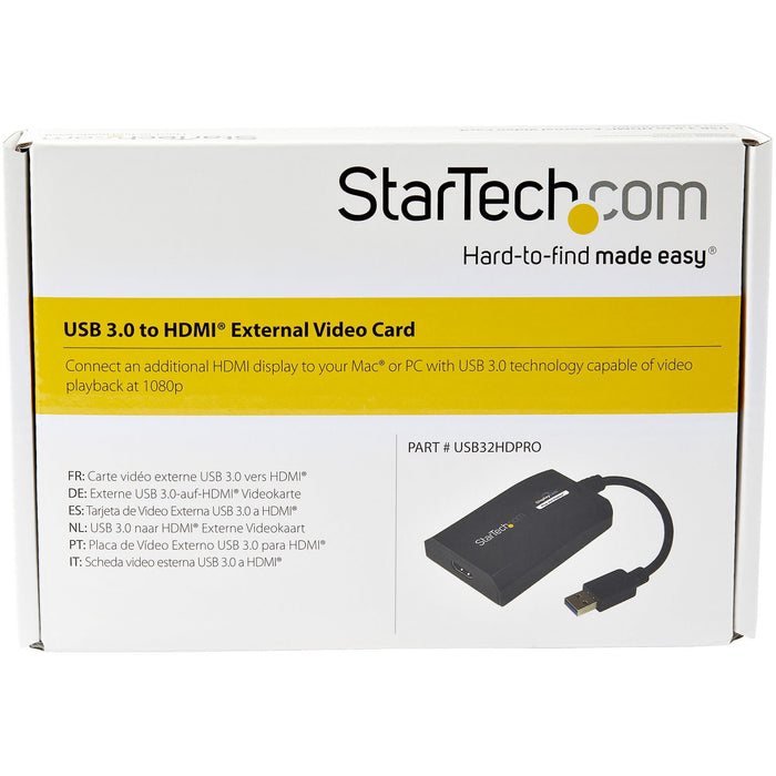 EAN 0065030857505 - StarTech.com USB32HDPRO Adaptador gráfico USB 1920 x 1200 Pixeles Negro imagen 4