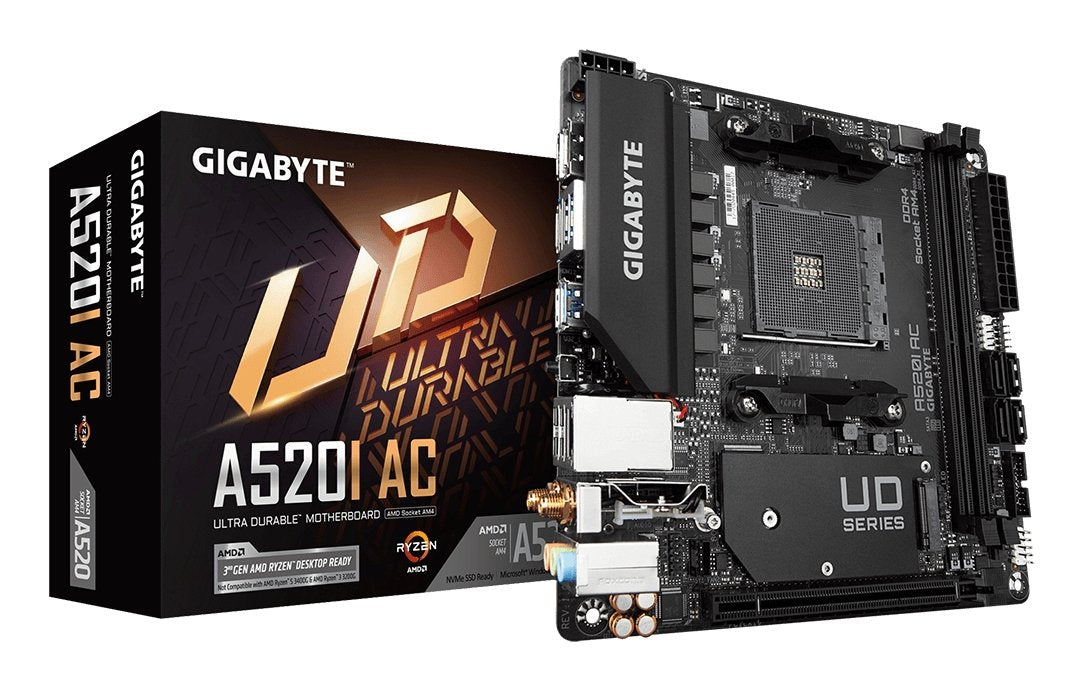 EAN 4719331809867 - GIGABYTE A520I AC placa base AMD A520 Zócalo AM4 mini ITX imagen 1