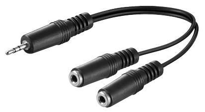 EAN 5704327897750 - Microconnect AUDLL02 cable de audio 0,2 m 3,5mm 2 x 3.5mm Negro imagen 1