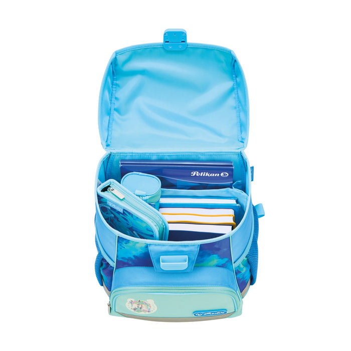 EAN 4008110397092 - Herlitz Loop Plus Lucky Horse juego de mochila escolar Chica Poliéster Azul, Azul claro imagen 6