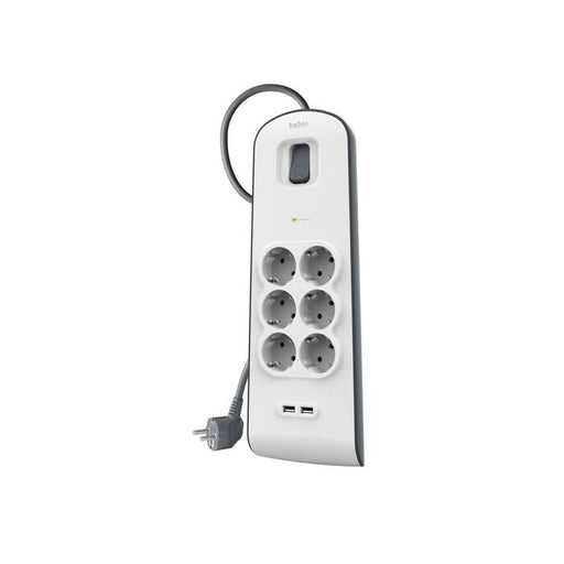 EAN 0745883899463 - Belkin BSV604VF2M-V2 limitador de tensión Gris, Blanco 6 salidas AC imagen 2