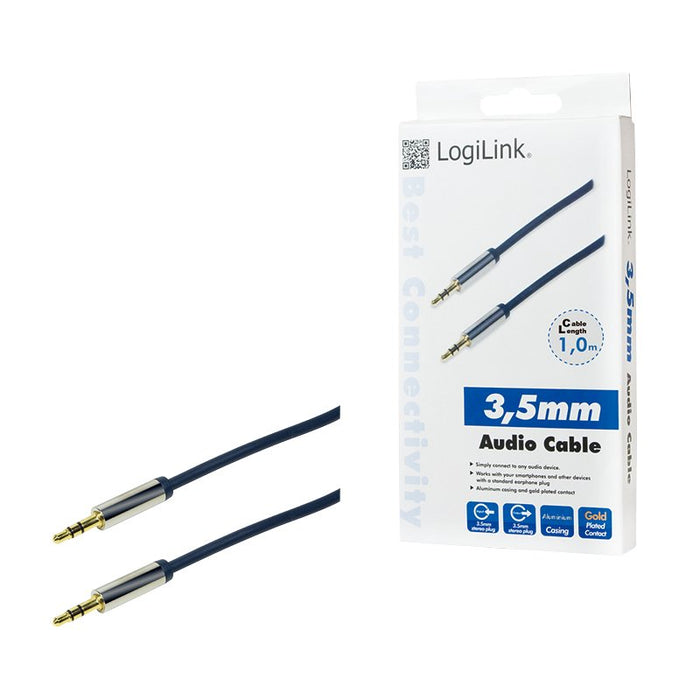 EAN 4052792034400 - LogiLink 3.5mm - 3.5mm 1m cable de audio 3,5mm Azul imagen 4