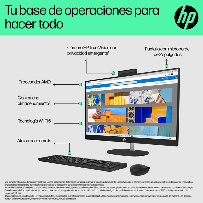 EAN 0198122505647 - HP 27-cr0026ns AMD Ryzen™ 3 7320U 68,6 cm (27") 1920 x 1080 Pixeles PC todo en uno 8 GB LPDDR5-SDRAM 512  imagen 9