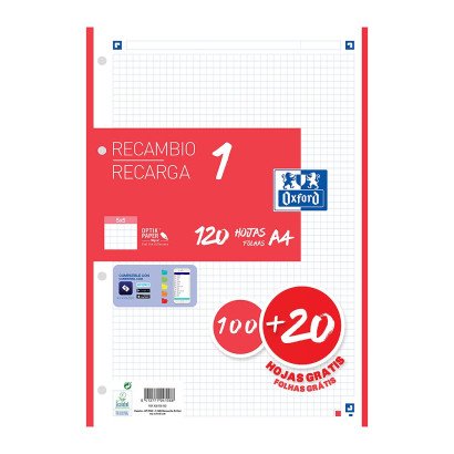 EAN 8412771041588 - Oxford 400158162 papel de cuaderno 210 x 297 mm (A4) 120 hojas imagen 1