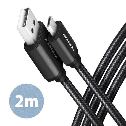 EAN 8595247905888 - Axagon BUMM-AM20AB cable USB USB 2.0 2 m Micro-USB B USB A Negro imagen 1