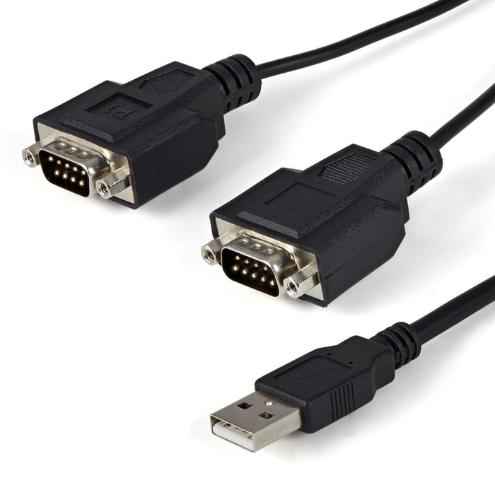 EAN 0065030843492 - StarTech.com ICUSB2322F cable de serie Negro 2,1 m USB 2.0 A 2 x DB-9 imagen 1