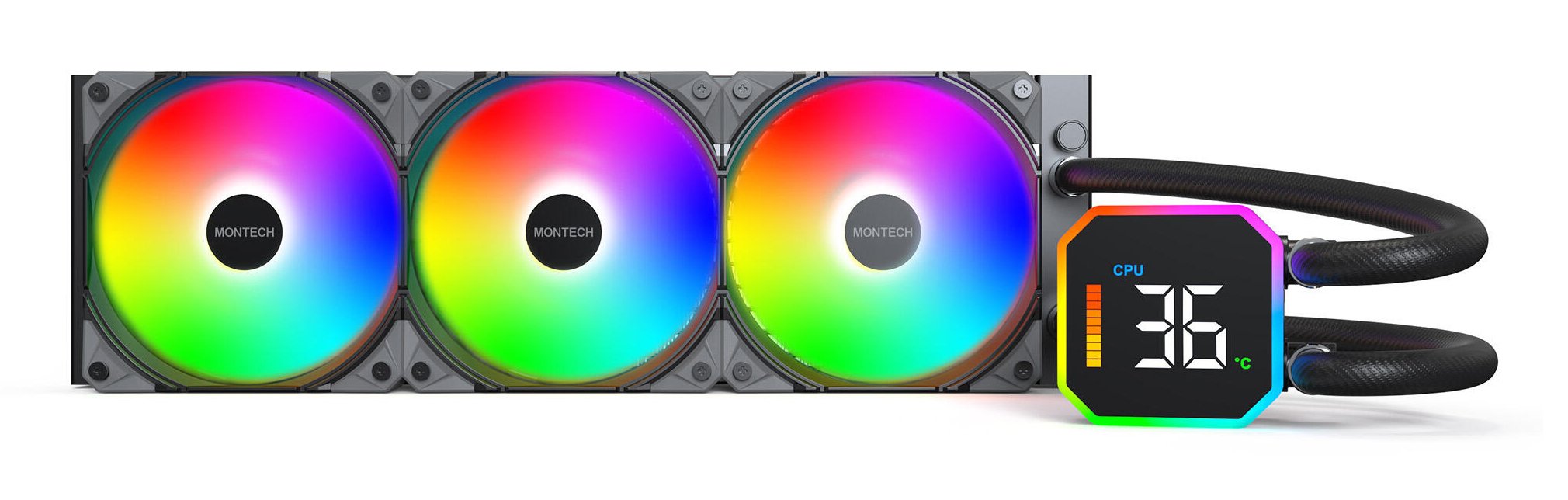 EAN 4710562746174 - Montech HyperFlow Digital 360 Procesador Sistema de refrigeración líquida todo en uno 12 cm Negro 1 pieza imagen 3