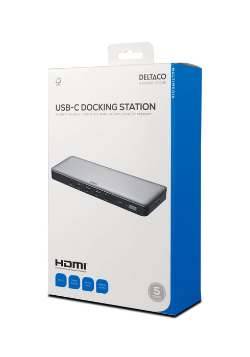 EAN 7333048060648 - Deltaco USBC-HDMI29 hub de interfaz USB Tipo C 10000 Mbit/s Plata imagen 8