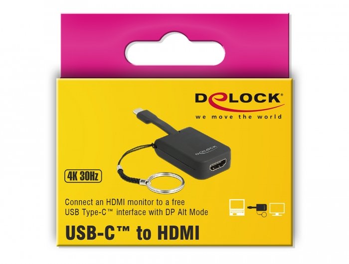 EAN 4043619639427 - DeLOCK 63942 adaptador de cable de vídeo 0,03 m USB Tipo C HDMI Negro imagen 3