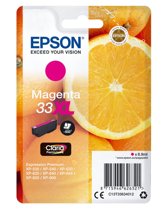 EAN 8715946626321 - Epson Oranges C13T33634012 cartucho de tinta 1 pieza(s) Original Alto rendimiento (XL) imagen 1