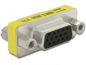 EAN 4043619650019 - DeLOCK Adapter Gender Changer VGA female-female Sub-D 15 Amarillo imagen 1