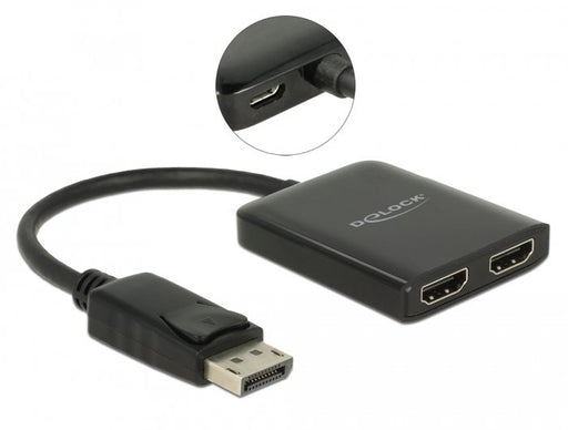 EAN 4043619877201 - DeLOCK 87720 divisor de video DisplayPort 2x HDMI imagen 2