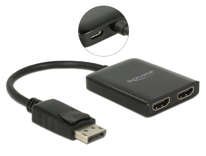 EAN 4043619877201 - DeLOCK 87720 divisor de video DisplayPort 2x HDMI imagen 2