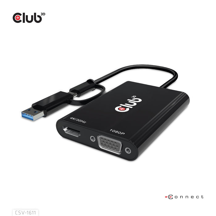 EAN 8719214472429 - CLUB3D CSV-1611 Adaptador gráfico USB 3840 x 2160 Pixeles Negro imagen 1