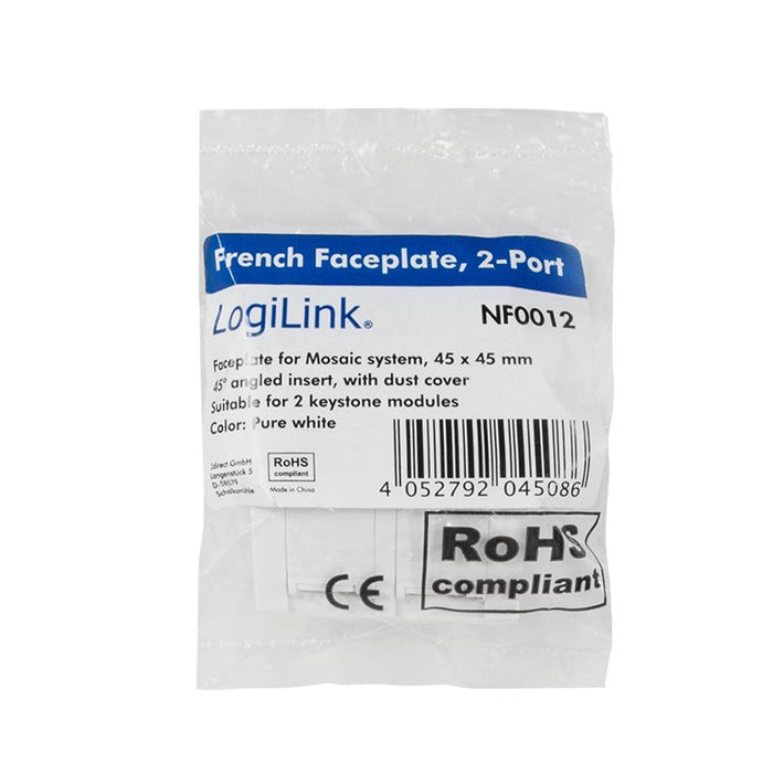 EAN 4052792045086 - LogiLink NF0012 placa de pared y cubierta de interruptor Blanco imagen 4