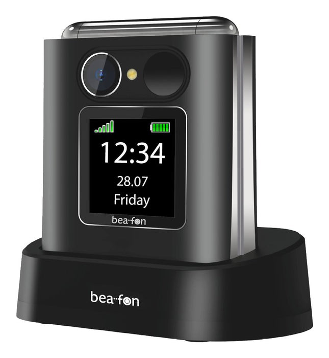 EAN 9120124822393 - Beafon Fold 10 LTE 5,59 cm (2.2") 95 g Negro, Plata Teléfono para personas mayores imagen 4