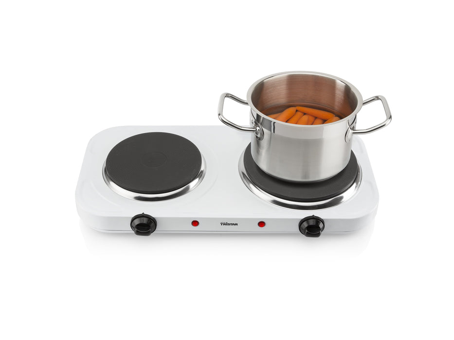 EAN 8713016062451 - Tristar KP-6245 hobs Blanco Encimera Hornillo eléctrico / Placa eléctrica 2 zona(s) imagen 3