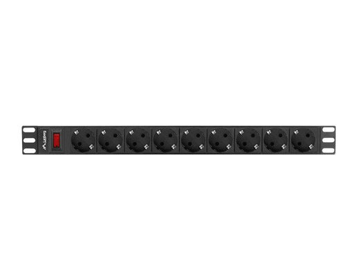 EAN 5901969428261 - Lanberg PDU-09F-0300-BK unidad de distribución de energía (PDU) 9 salidas AC 1U Negro, Gris imagen 1