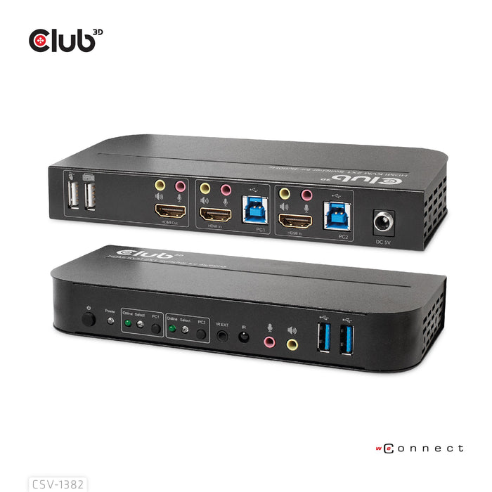 EAN 8719214472245 - CLUB3D CSV-1382 interruptor KVM Negro imagen 2