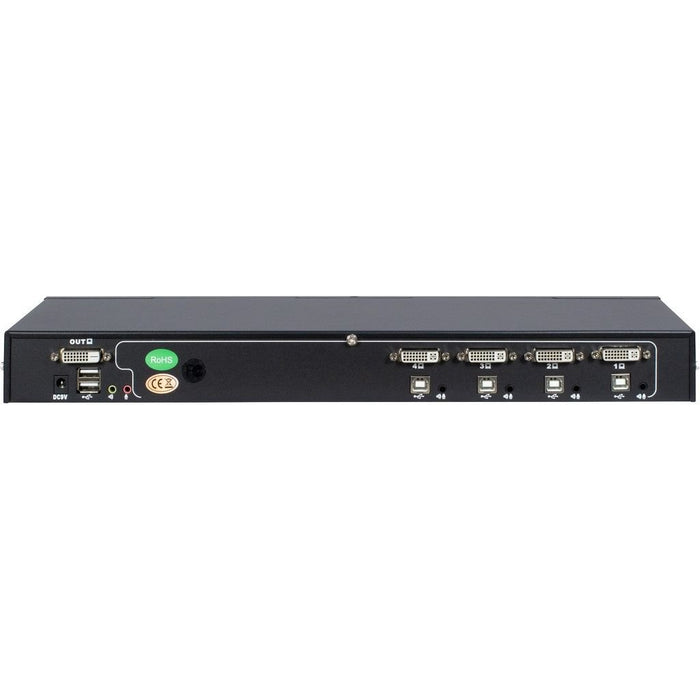 EAN 4260455645744 - Inter-Tech AS-9104DA interruptor KVM Montaje en rack Negro imagen 2