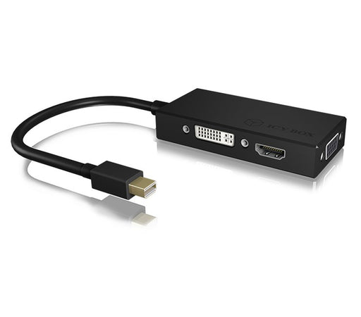 EAN 4250078165651 - ICY BOX IB-AC1032 Mini DisplayPort DVI-D + VGA (D-Sub) + HDMI Negro imagen 1