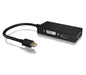 EAN 4250078165651 - ICY BOX IB-AC1032 Mini DisplayPort DVI-D + VGA (D-Sub) + HDMI Negro imagen 1