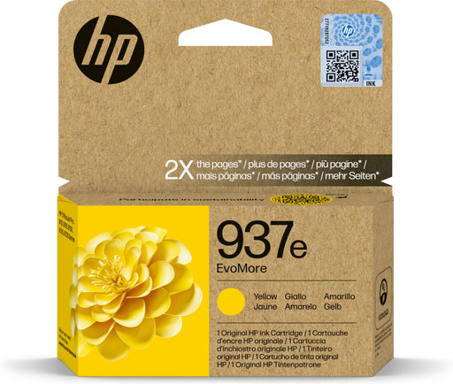 EAN 0196786147685 - HP 937e EvoMore Yellow Original Ink Cartridge cartucho de tinta 1 pieza(s) Alto rendimiento (XL) Amarillo imagen 1