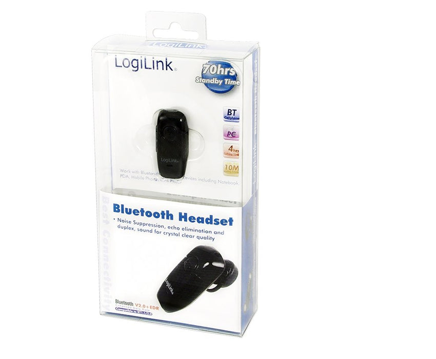 EAN 4260113565476 - LogiLink Bluetooth V2.0 Earclip Headset Auriculares Inalámbrico Llamadas/Música Negro imagen 2