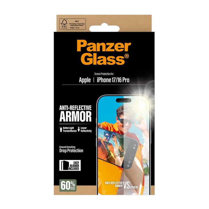 EAN 5715685026713 - PanzerGlass ® Anti-Reflective Armor Screen Protector iPhone 17 | iPhone 16 Pro w. EasyAligner Protector d imagen 3
